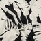 1 Yard Slubbed Gauzy Cotton Woven Black and White Big Floral Silhouettes Fabric